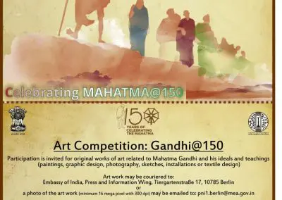 Art competition GANDHI@150 – Berlin