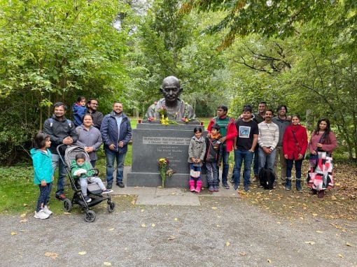 Gandhi Jayanthi celebration at Gandhi Statue